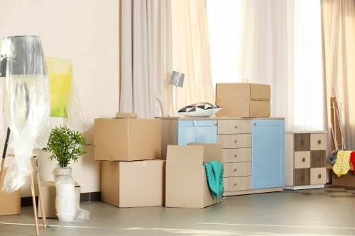 Commercial moving team planning a Battersea office relocation