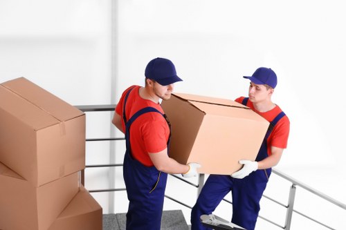Battersea Movers team using safety procedures during a house move