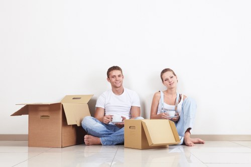 Professional movers loading a van for a Battersea house removal