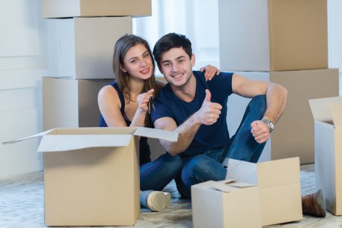 IT equipment and confidential office materials arranged for safe moving in Battersea