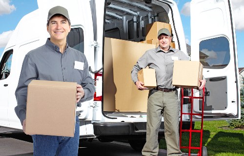 Van loading furniture for a Battersea home move