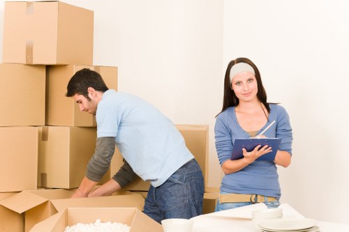 Local office relocation team preparing for a Battersea move